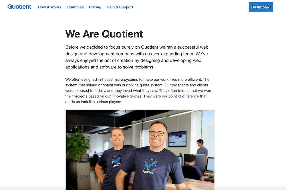 Quotient-about