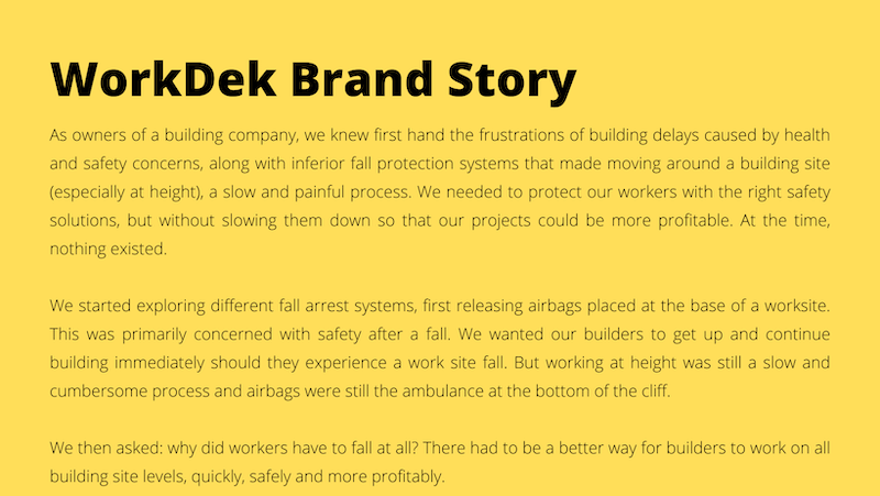 Workdek Brand Story